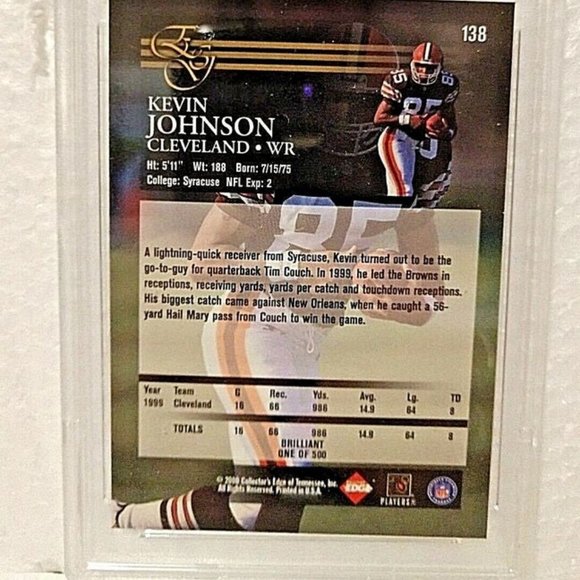 2000 Collector's Edge Kevin Johnson Card #138 Graded PSA Mint 9 - Picture 5 of 5